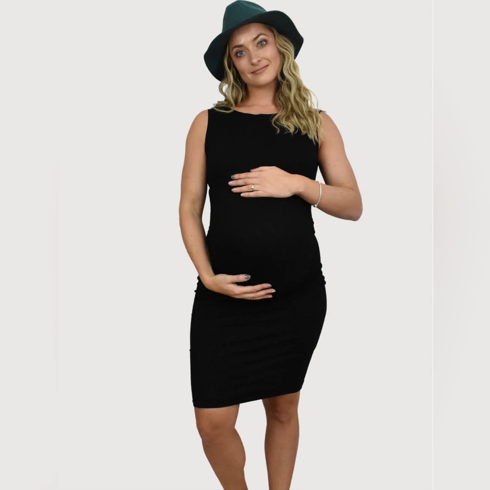 NWOT- Ella Bella Black Sleeveless Maternity Dress